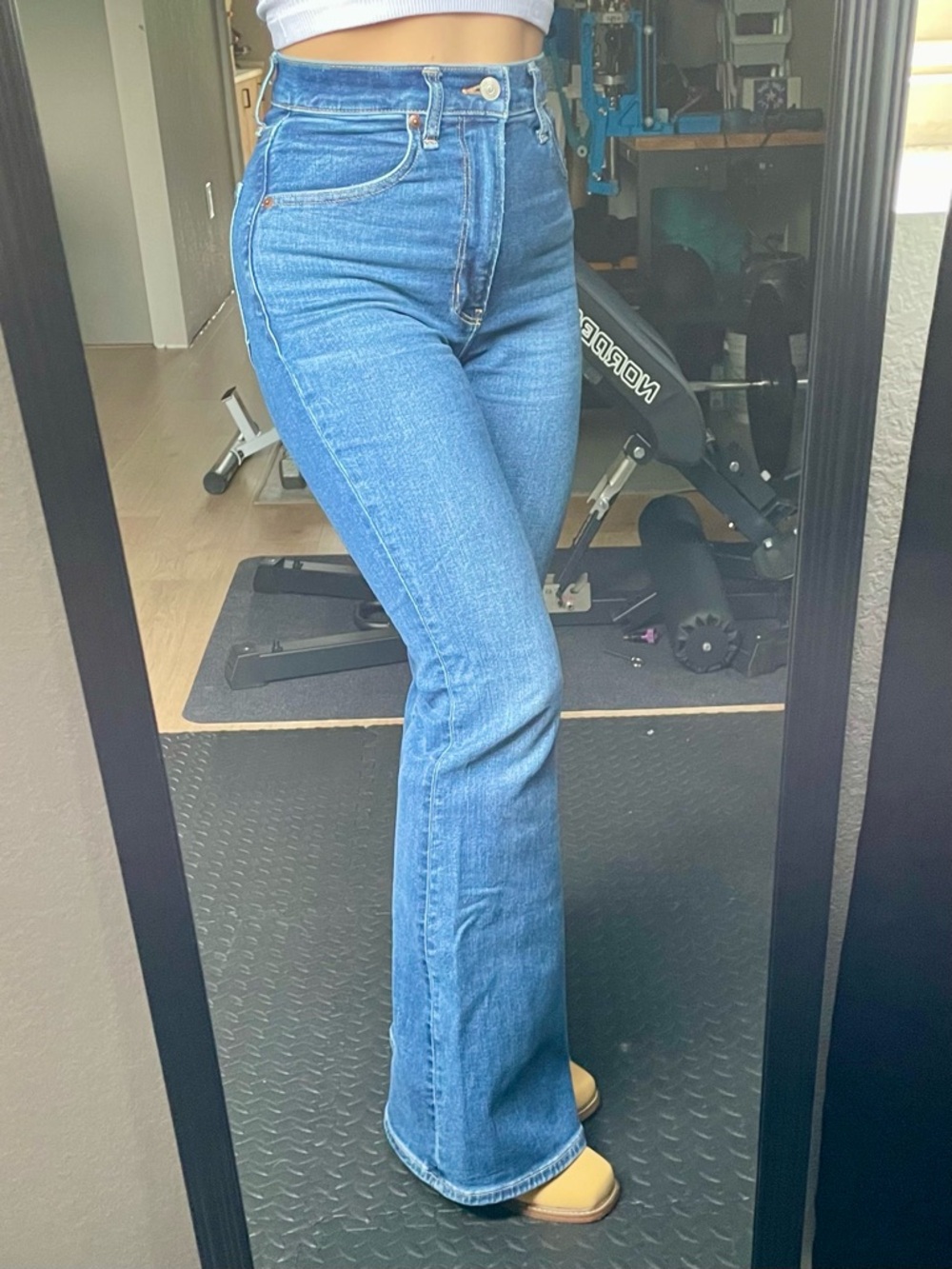 Curve Love high-rise flare Jeans